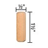 Milescraft Dowel Pins 1/2in, 1000pcs. Fluted, hardwood dowel pins for strong joints 5403